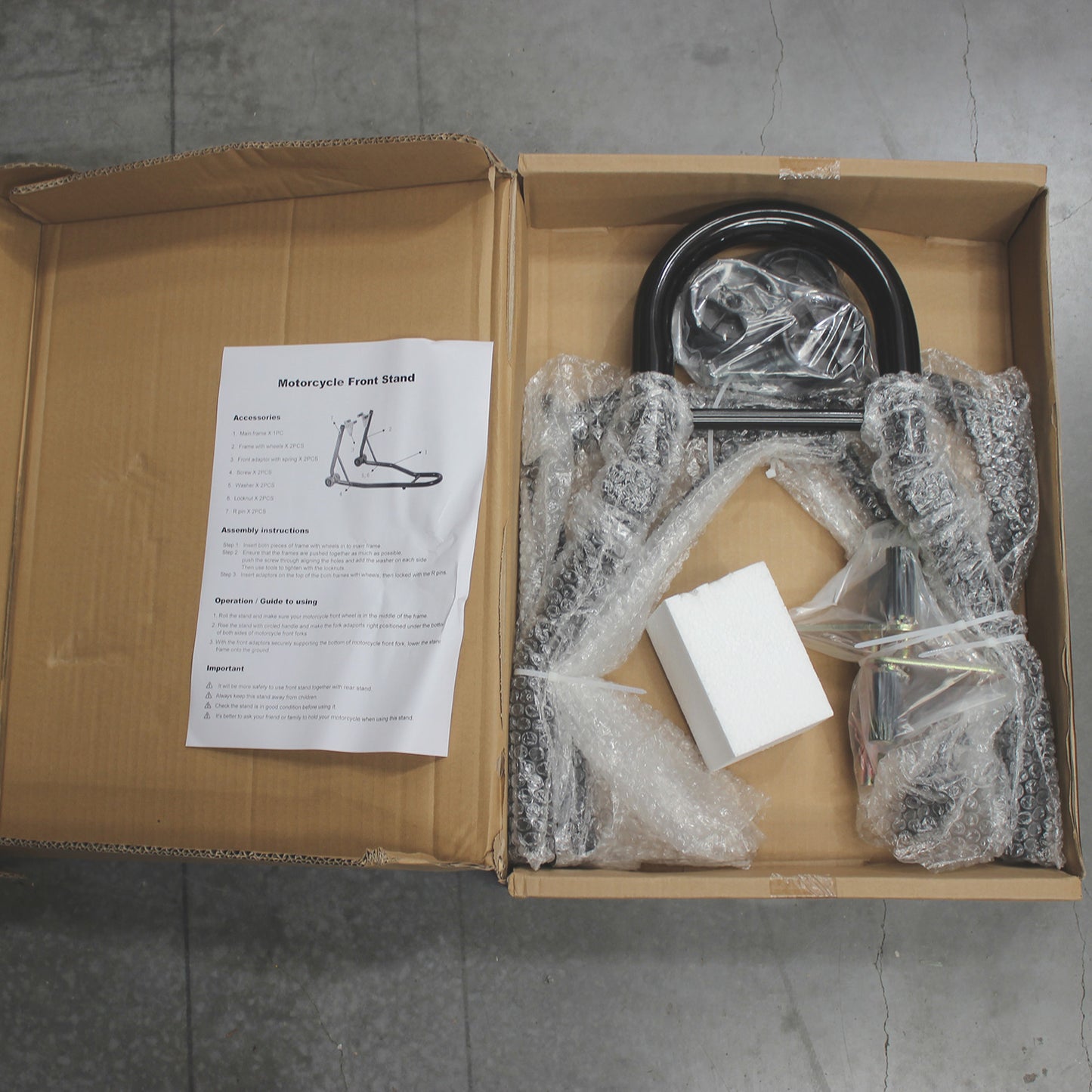 Universal Motorcycle Stand Front Swingarm Lift Spool Pit Dirt Road Bike