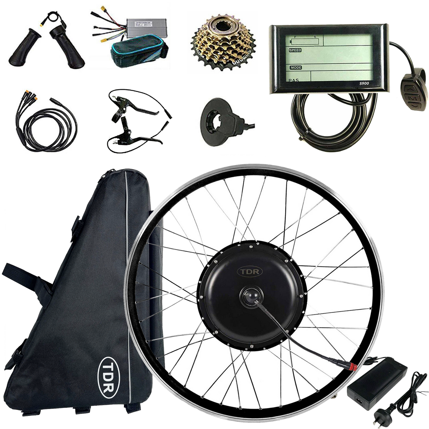 28'' 29'' 700C Inch 1500W Rear Ebike Electric Bicycle Conversion Kit 48v 20AH Bagged Battery - TDRMOTO