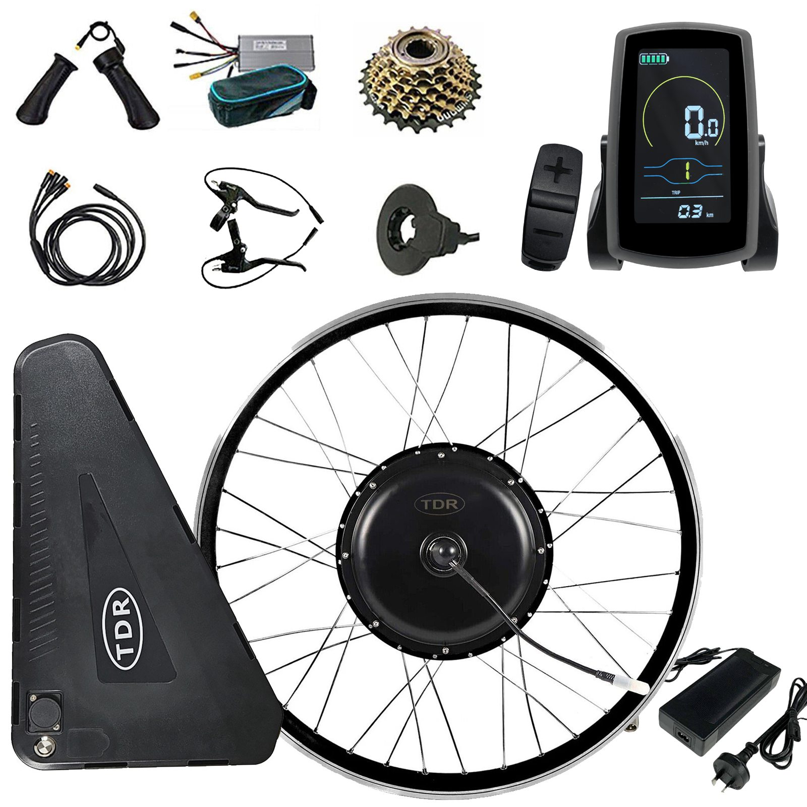 700C 28 29 Inch 2000W Rear Ebike Electric Bicycle Conversion Kit 52v 31.2AH Battery - TDRMOTO