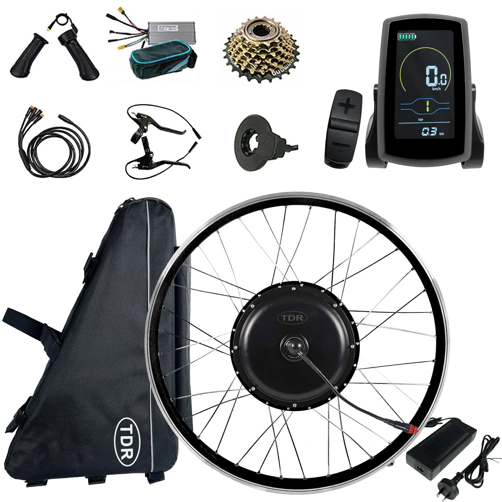 28'' 29'' 700C Inch 1500W Rear Ebike Electric Bicycle Conversion Kit 48v 20AH Bagged Battery - TDRMOTO