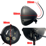 DOT SAE Motorbike Headlight LED Projector Vintage Custom Retro Bike 7'' Inch Chopper - TDRMOTO