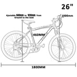 2000W TDR Black Mountain Electric Bike 26'' 27.5' 29" Triangle Battery