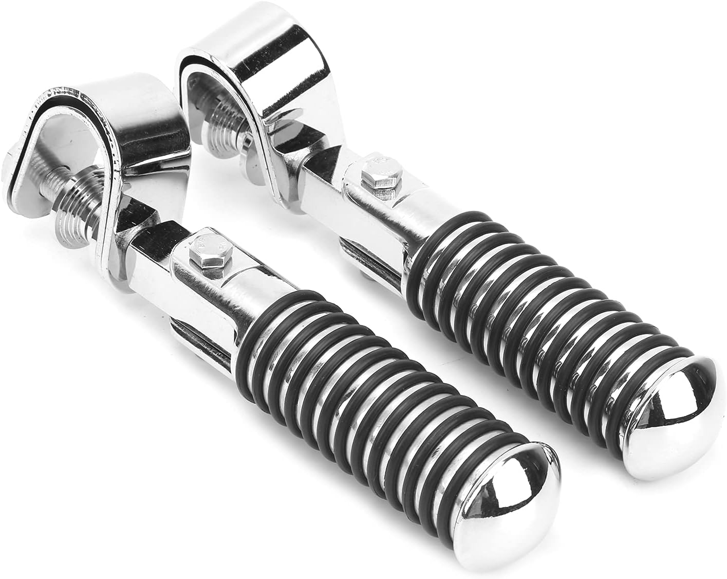 U-Clamp Motorcycle Foot Pegs Rest Highway Engine Crash Bar For Harley 1"~ 1-1/4"