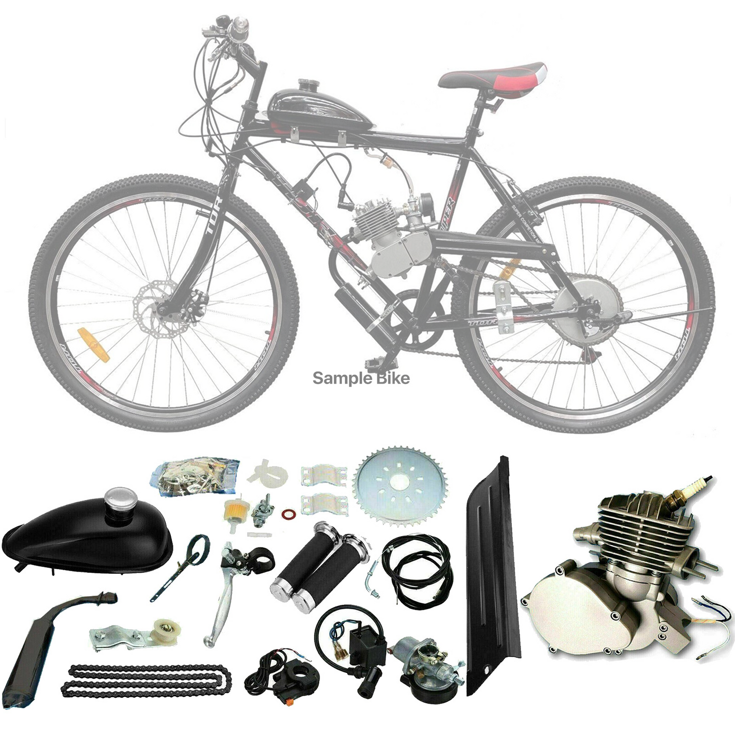 100cc Petrol Gas Motor Engine Kit for Motorised Bicycle Push Bike
