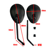 E9 10mm Black Rear View Mirror For Motorbike Motorcycle Universal Fitment For Honda Suzuki Kawasaki - TDRMOTO