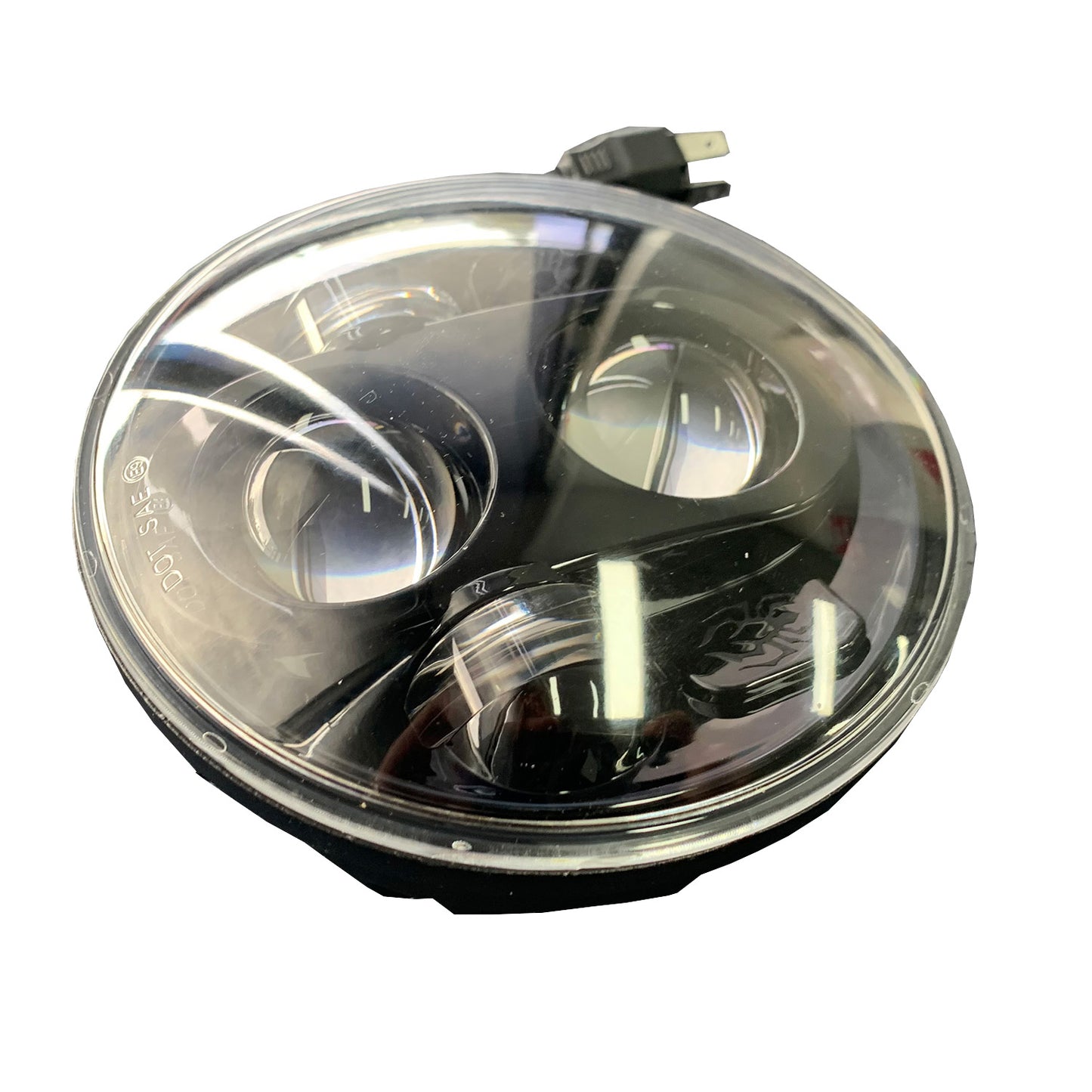 DOT SAE E9 Approved 5.75 Inch Round Silver LED Headlight Hi/Lo Motorcycle Hi/Lo Projector For Harley