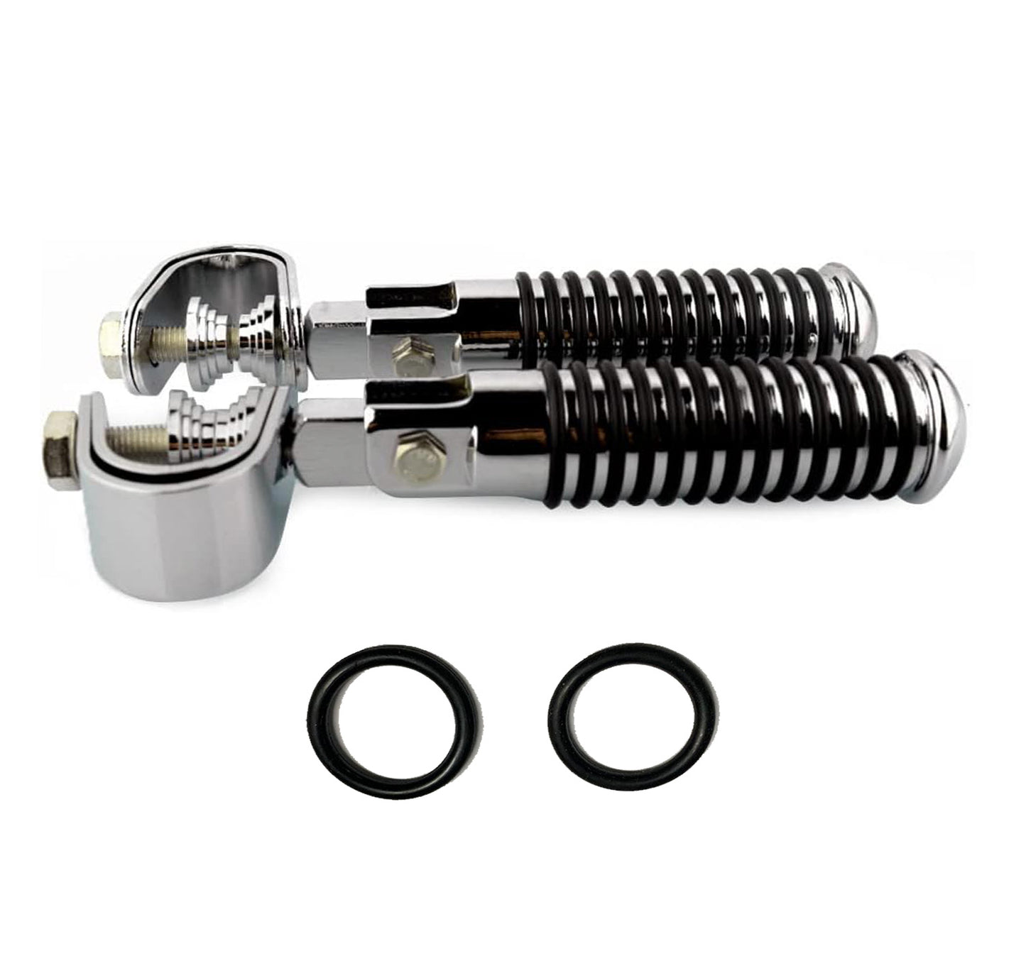 U-Clamp Motorcycle Foot Pegs Rest Highway Engine Crash Bar For Harley 1"~ 1-1/4"