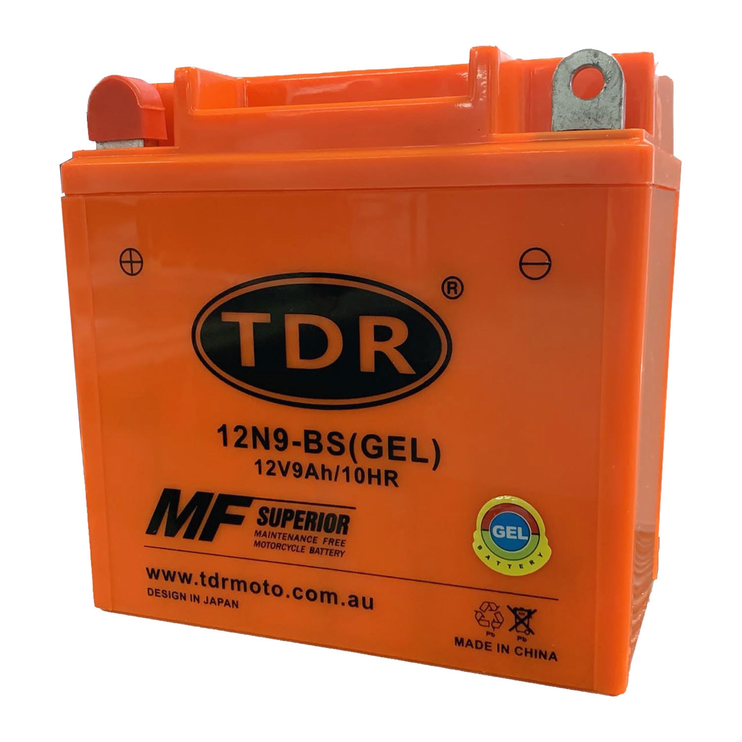 12N9-BS 12V 9Ah Motorcycle Gel Battery for Atomik ATV Quad Bike Buggy YB9-B - TDRMOTO