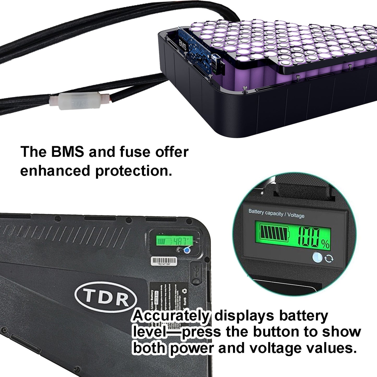 Preorder - 52V 28.8Ah E-Bike Li-ion Lithium Battery for 750W 1000W 1500W 2000W 3000W