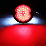 Motorcycle Retro Round LED Tail Brake Light 12V Epoxy Coated Steel for Cafe Race - TDRMOTO