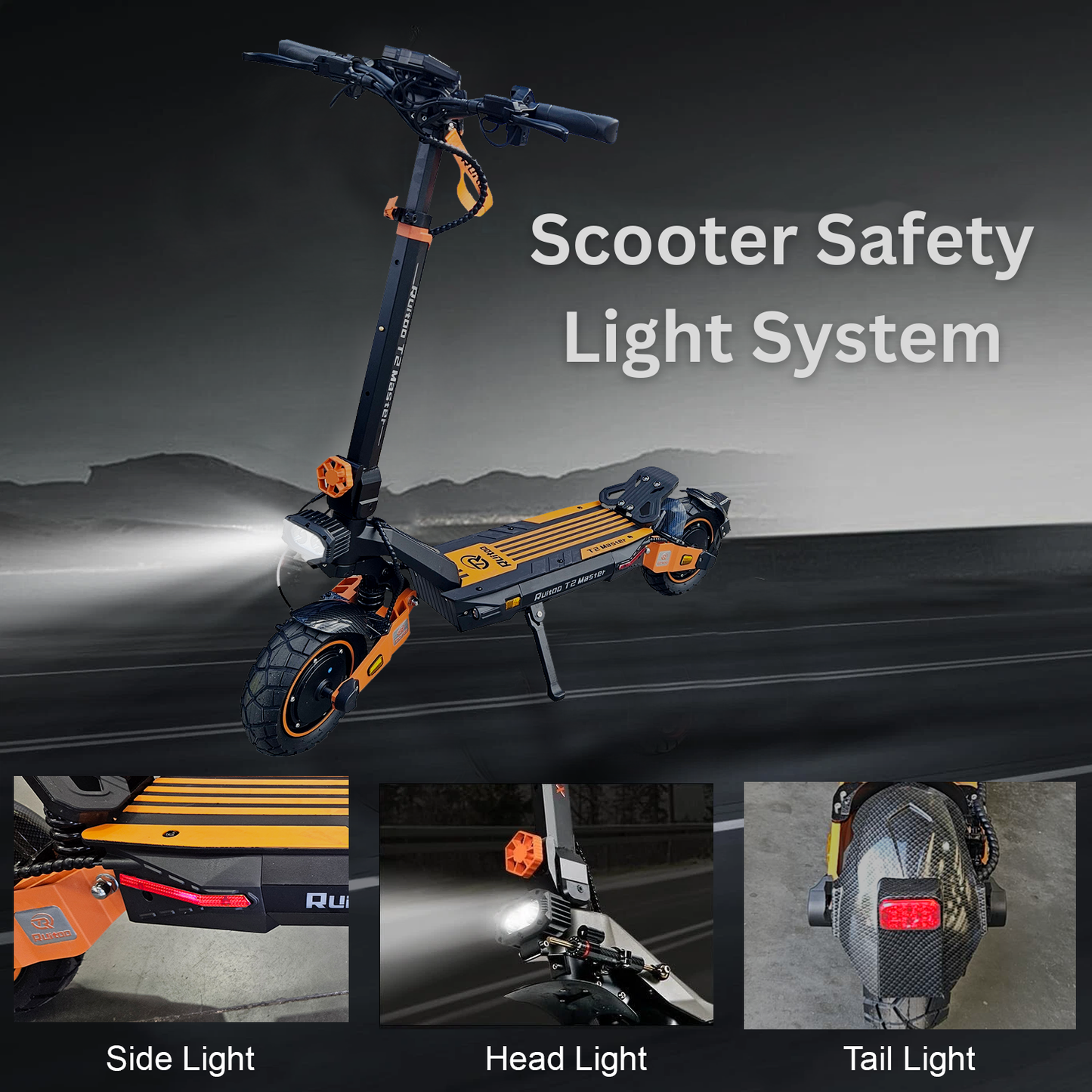 Ruitoo T2 Master 2400W Electric Scooter 60KM/H Off Road Adult Portable E-Scooter