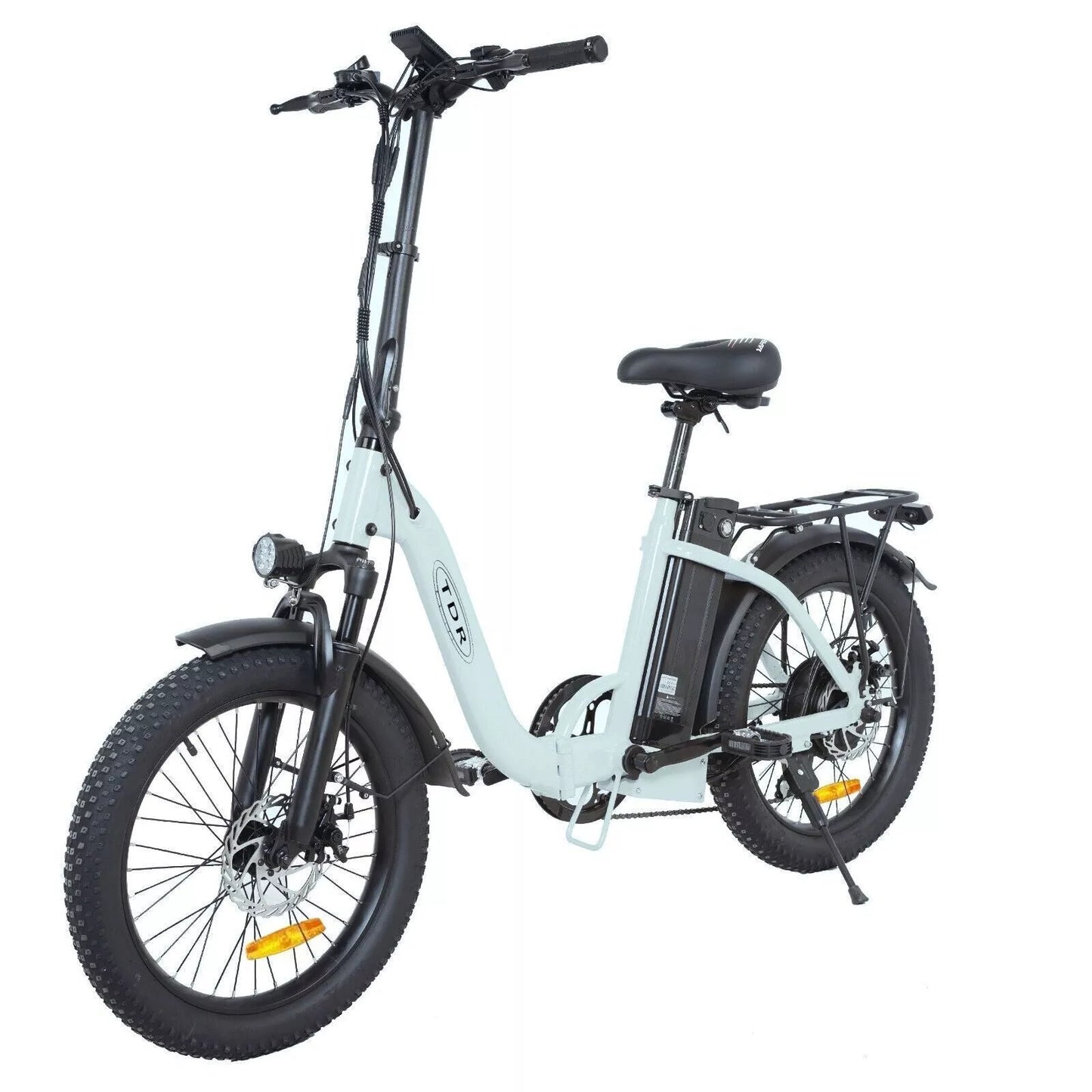 TDR 500W Fold Electric Bike 20''Bicycle Commuter E-Bike White