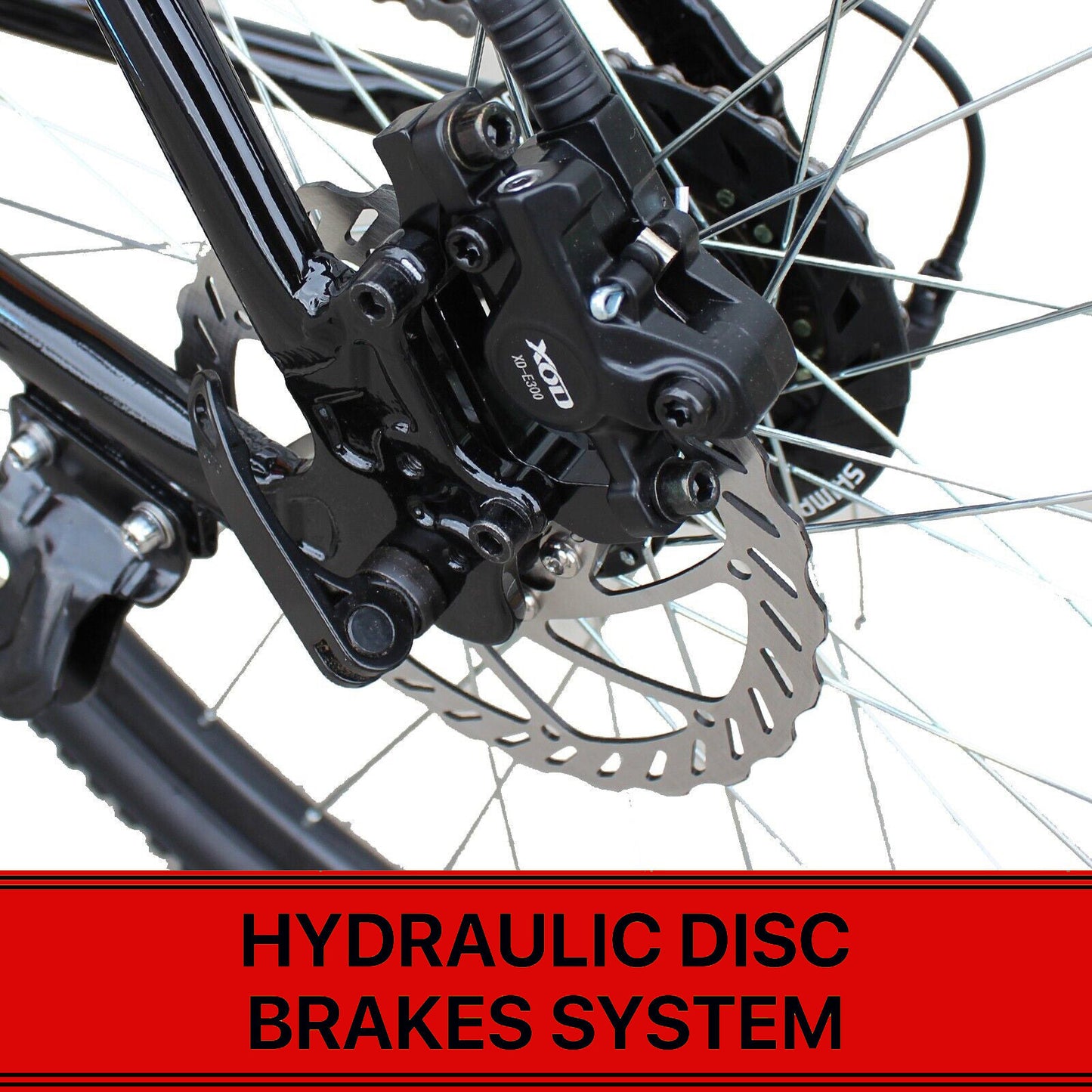 500W Front Hub TDR Mountain Electric Bike 26'' 27.5'' 29" Triangle Battery