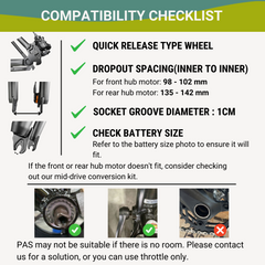 72V 3000W Rear Hub Electric Bike Conversion Kit Max 90km/h with 72V 30Ah Battery - TDRMOTO