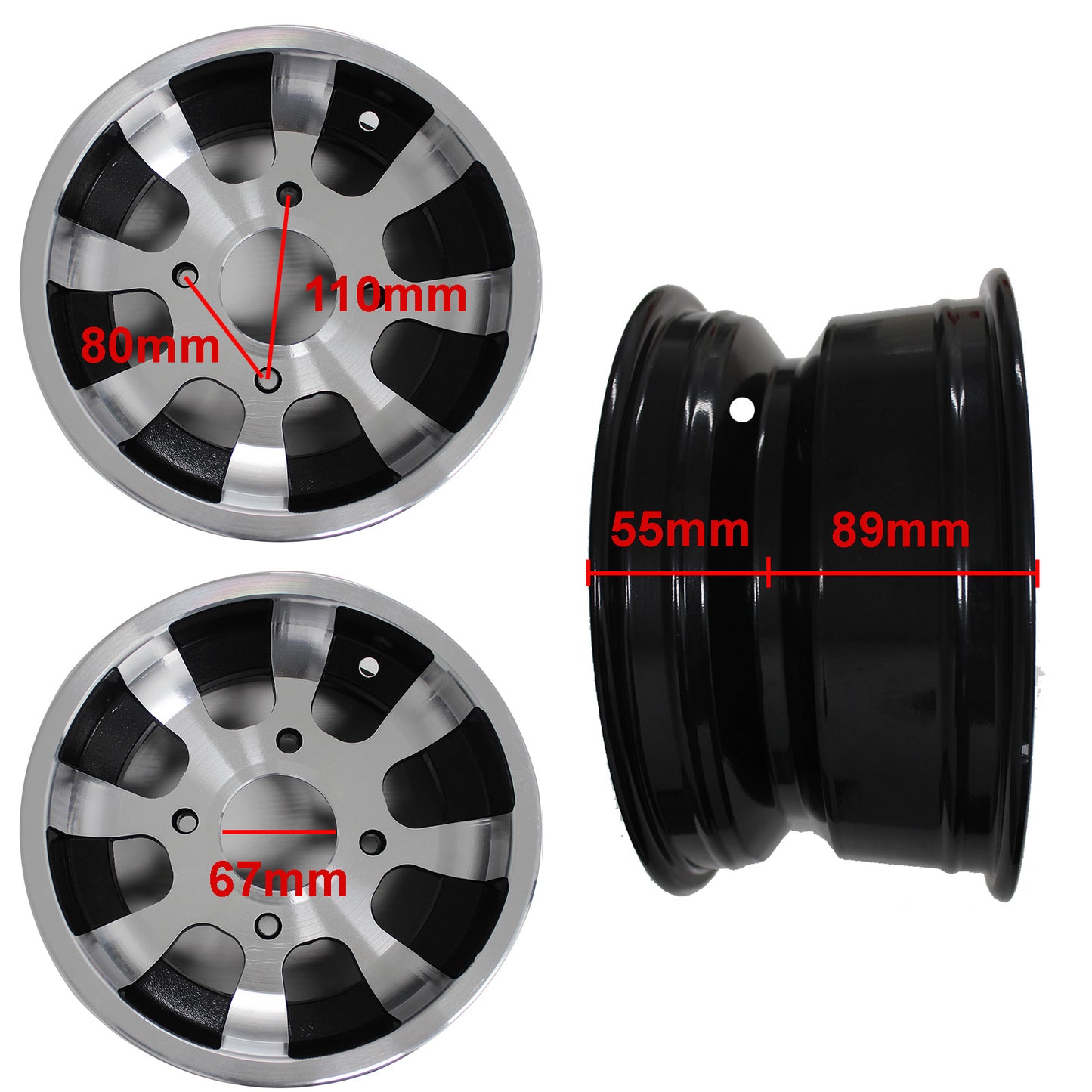 Front Rim For 21X7–10 10'' inch tyre 200cc 250cc Quad Dirt Bike ATV Buggy