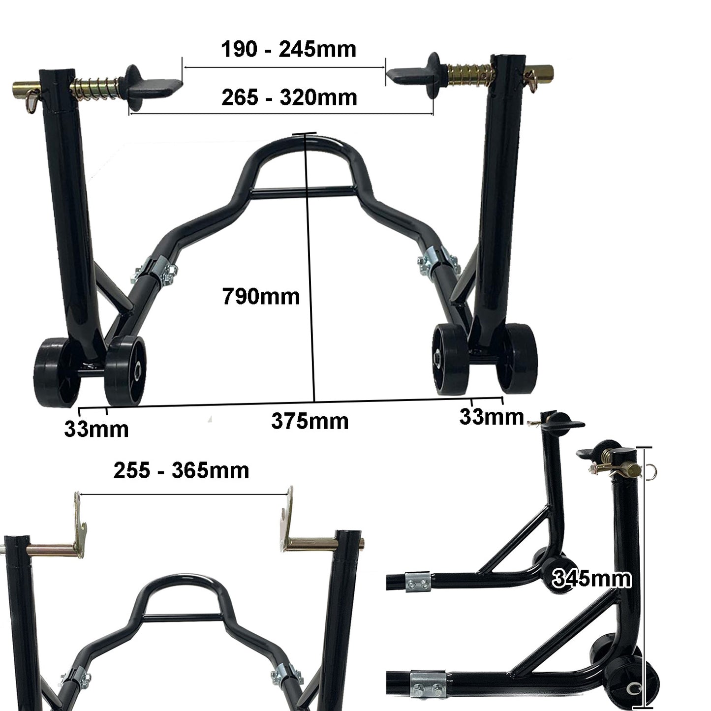 U & L Shape Holder Universal Motorcycle Bike Rear Lift Swingarm Paddock Stand For Suzuki Yamaha Honda