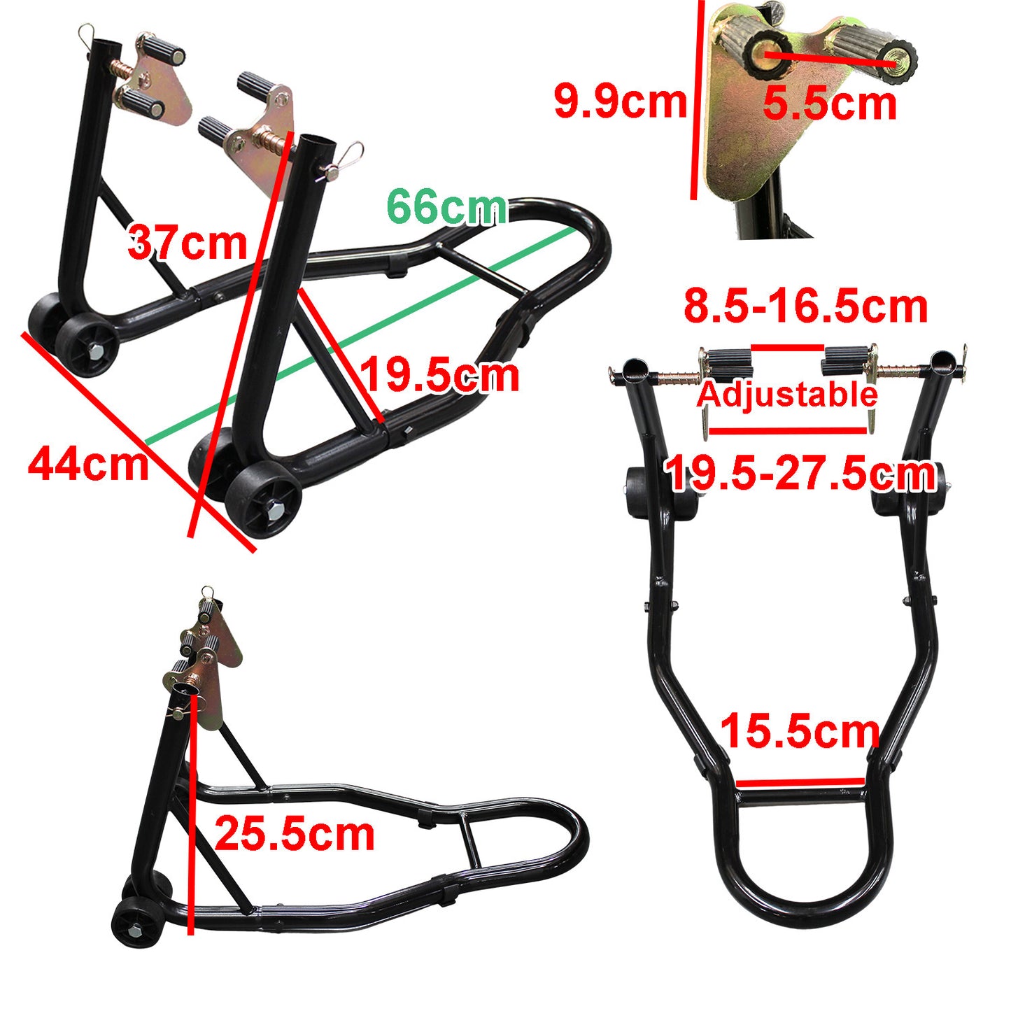 Universal Motorcycle Stand Front Swingarm Lift Spool Pit Dirt Road Bike