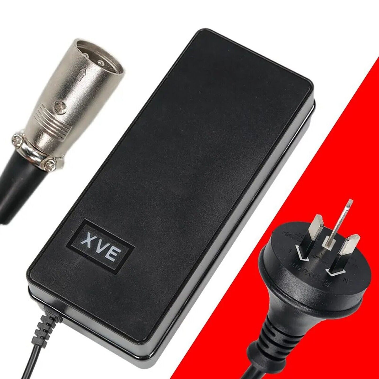 Fast Lithium Battery Charger 54.6V 3A for 48V Electric Bike Scooter 3-Pin XLR