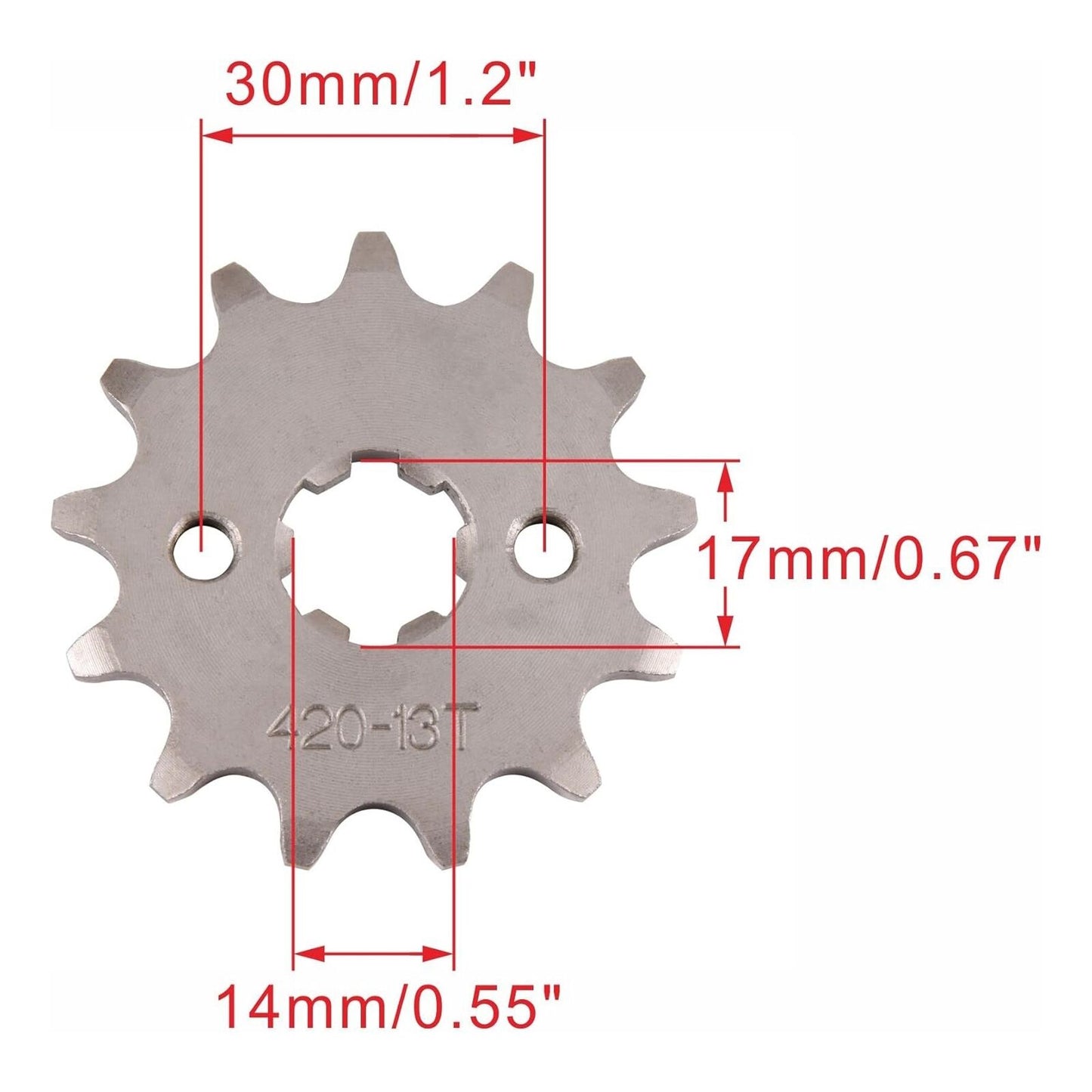 420 13T 17mm Front Sprocket