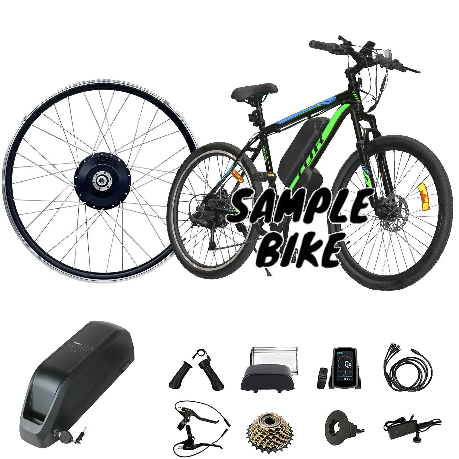 EBike Electric Bike Conversion Kit 750W Rear 27.5'' Wheel + 15A Battery - TDRMOTO