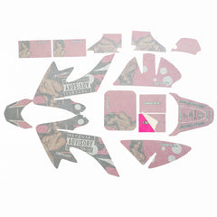 Pink TDRMOTO CRF 50 Decal Graphics Sticker Kit CRF50 Fairing PIT PRO Dirt Bike - TDRMOTO