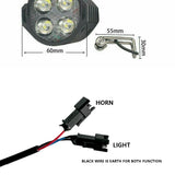 Ebike Waterproof 24V 36V 48V LED Front Lamp Head Light for Scooter Tour EBicycle - TDRMOTO