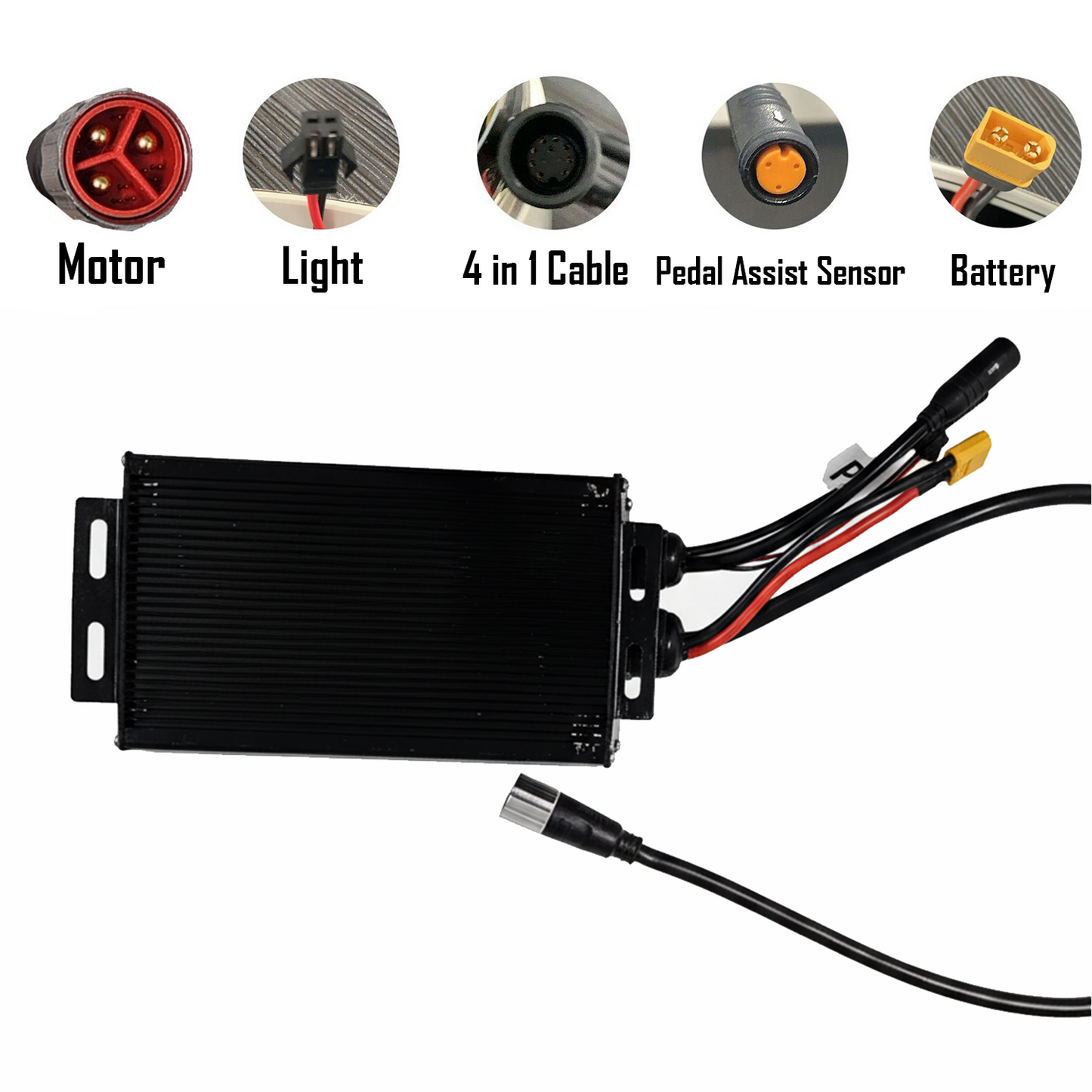 48V/52V 40A DC Motor Controller For 2000w Electric Bicycle Compatible with SW900 and UKC1