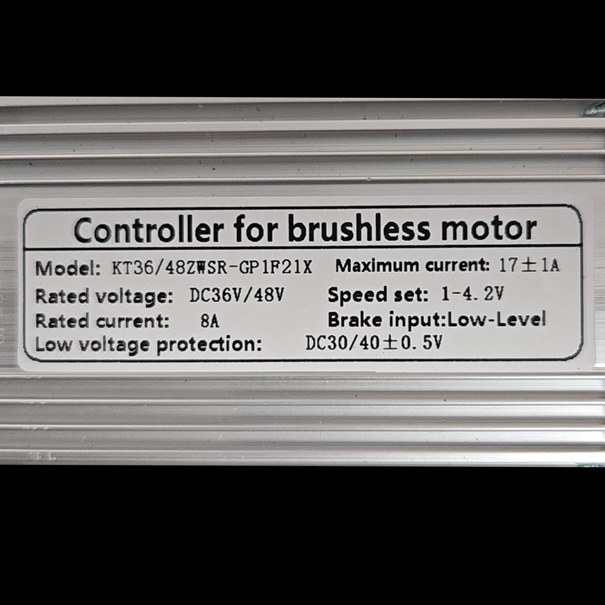 KT 36V/48V 17A Controller For 250W 350W Motor hub Electric Bicycle KT36/48ZWSR-GP1F21X
