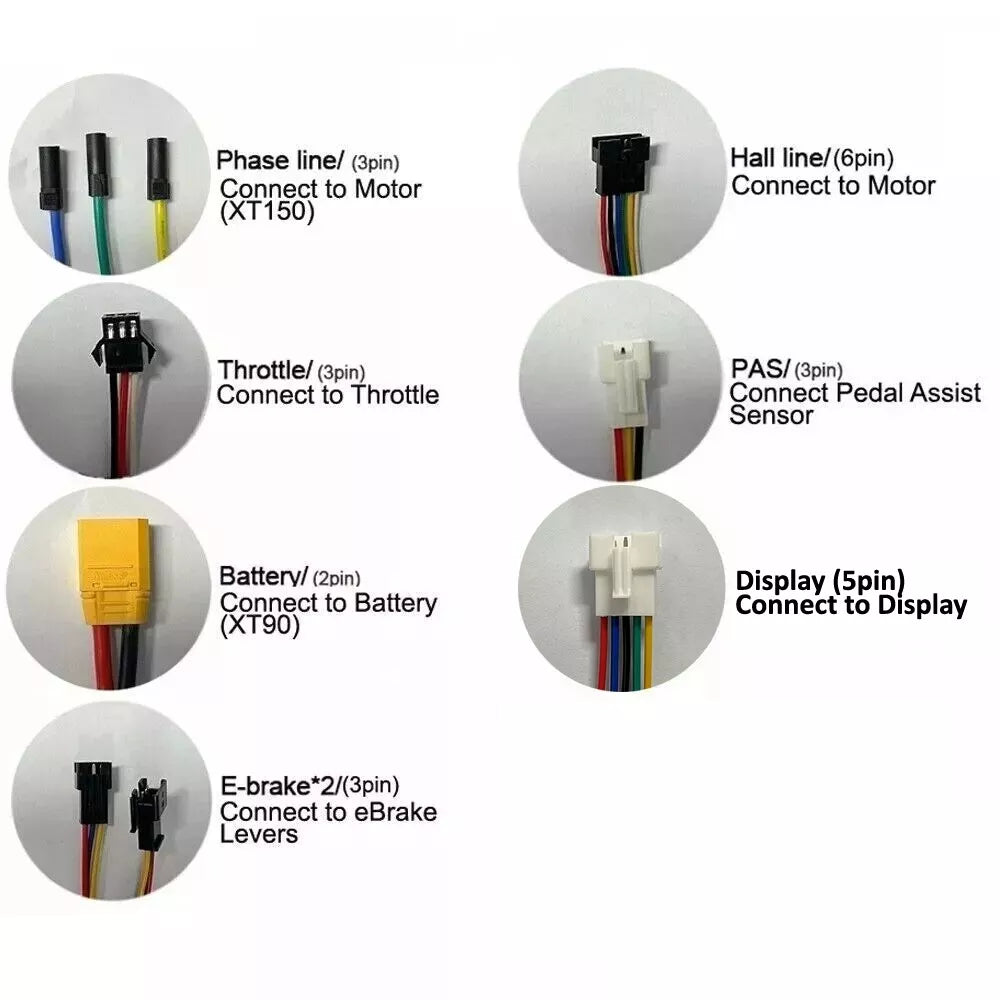 For E-Bike E-Scooter Brushless Hub Mode Controller, 3000W,48V 72V 80A 18mos