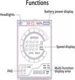 Electric Bike Bicycle Panel X1 Colored LCD Display For E-Bike Kit Waterproof 5 Pins Connector