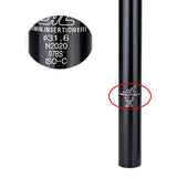 Black Aluminum Alloy 31.6mm 350mm Suspension Bicycle Bike Seat Post - TDRMOTO