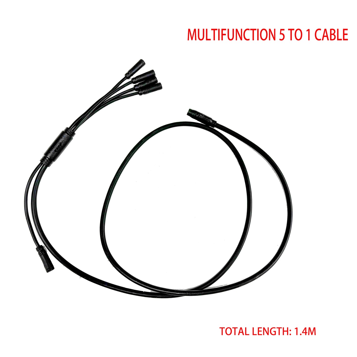 Julet 9 pin 1 To 5 Main Cable Waterproof For eBike Kit Electric Bike Controller Extension Cord Cable Adapter 5 in 1