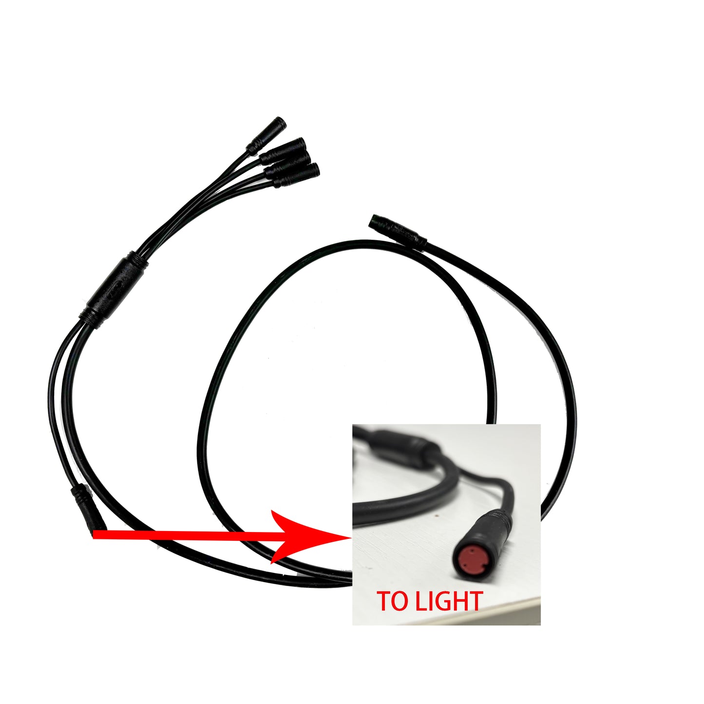 Julet 9 pin 1 To 5 Main Cable Waterproof For eBike Kit Electric Bike Controller Extension Cord Cable Adapter 5 in 1