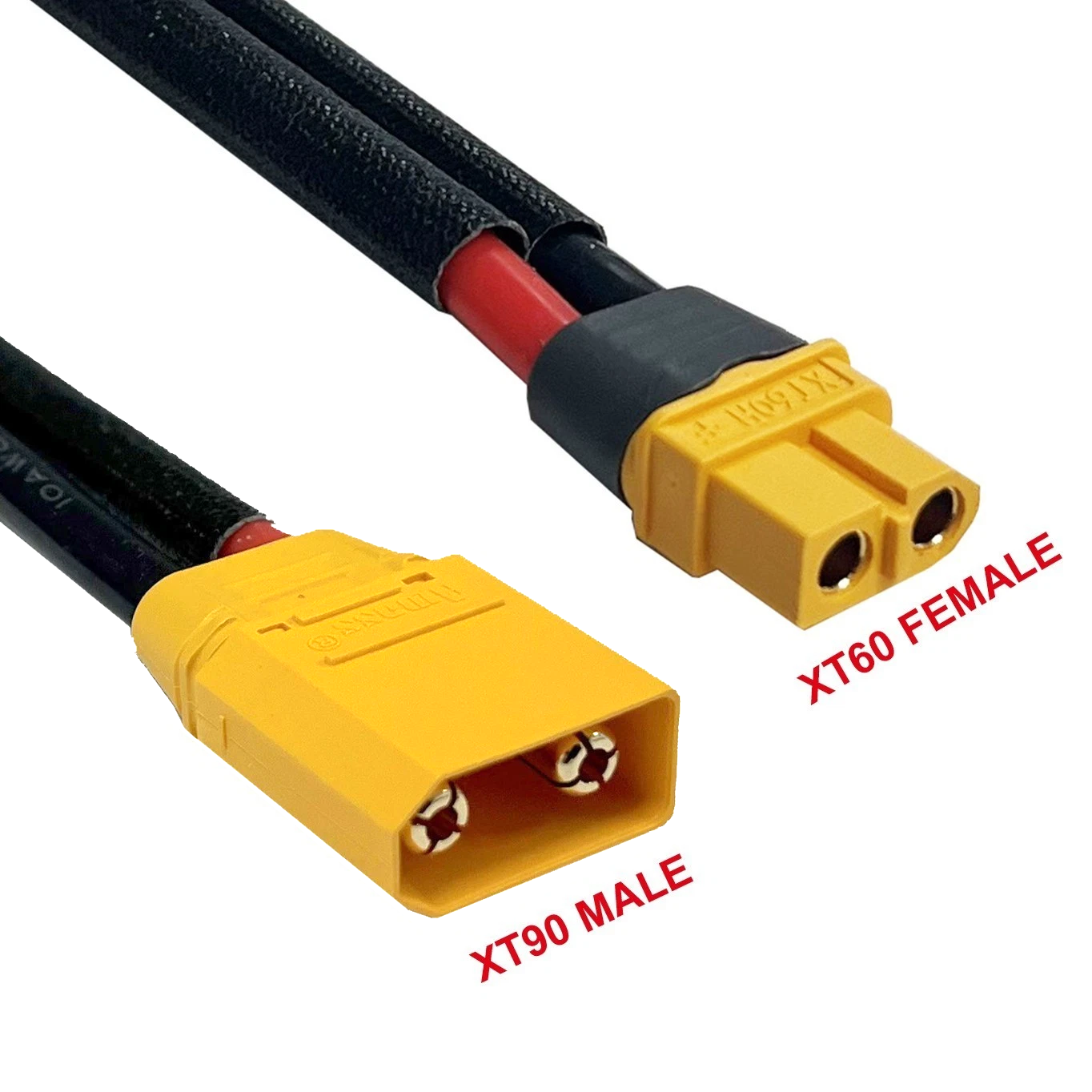XT90 Male to XT60H Female Extension Cable Lead Connectors Adapter Inline Fused