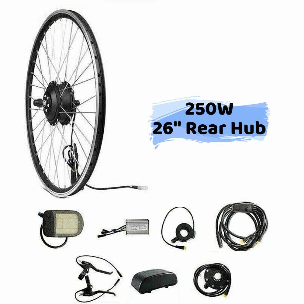 Road Legal 250W 26" Rear Hub Electric Bike Conversion Kit