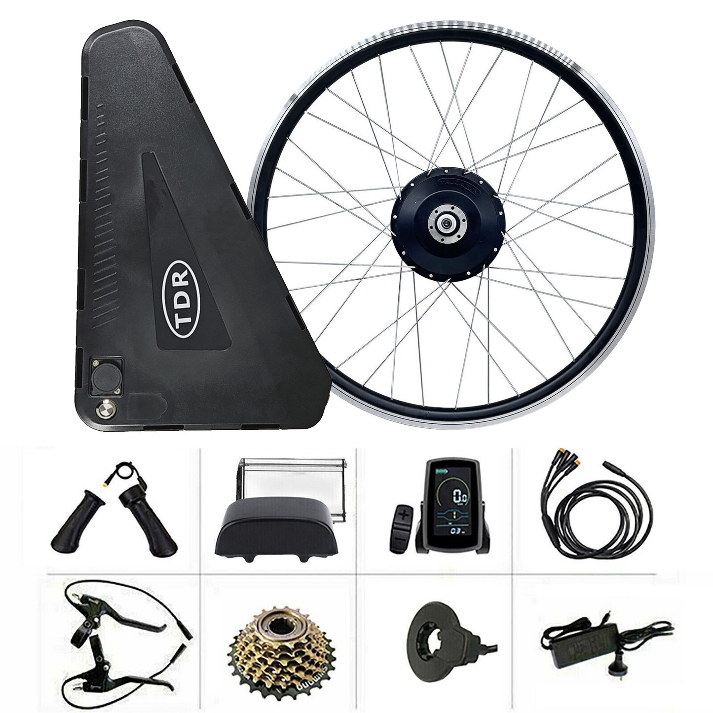750W 26" Rear Hub Motor Conversion Electric Bike Kit - 48V 20AH Battery