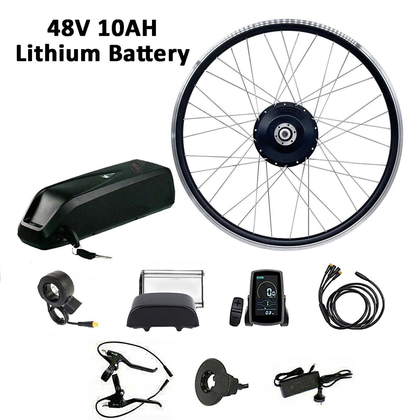 26" 48V 500W Front Wheel Hub Motor Conversion Electric Bike Bicycle Kit