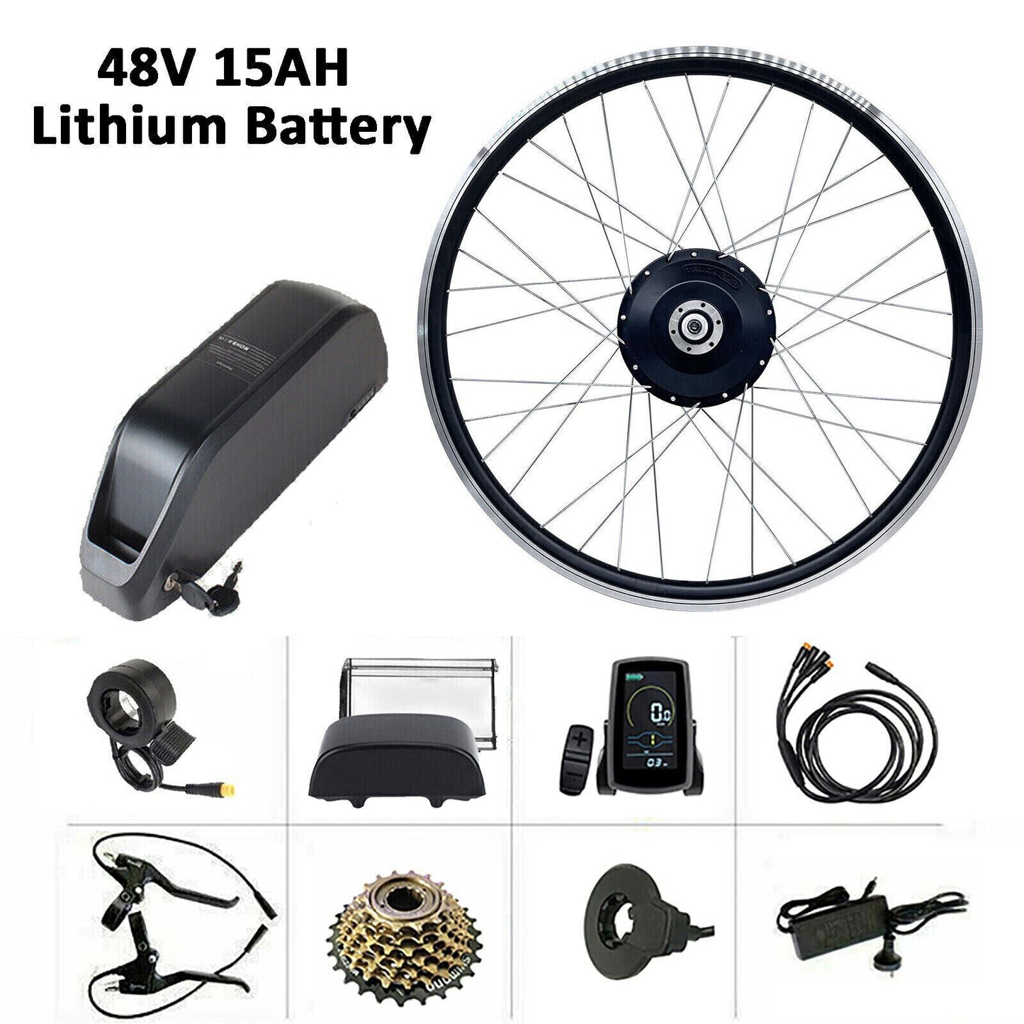 28"/29''/700C 48V 500W Rear Wheel Hub Motor Conversion Electric Bike Bicycle Kit