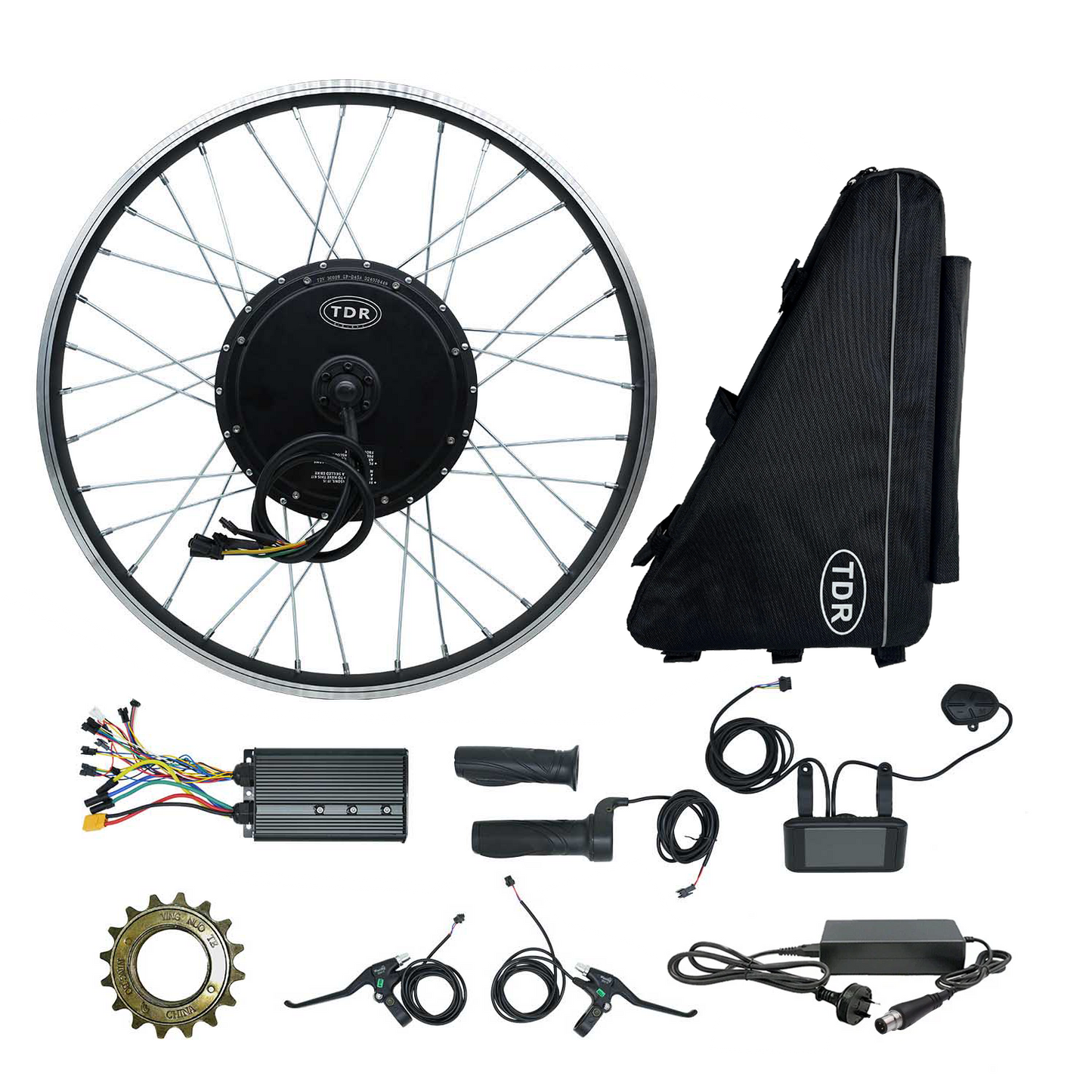 72V 3000W Rear Hub Electric Bike Conversion Kit Max 90km/h with 72V 30Ah Battery