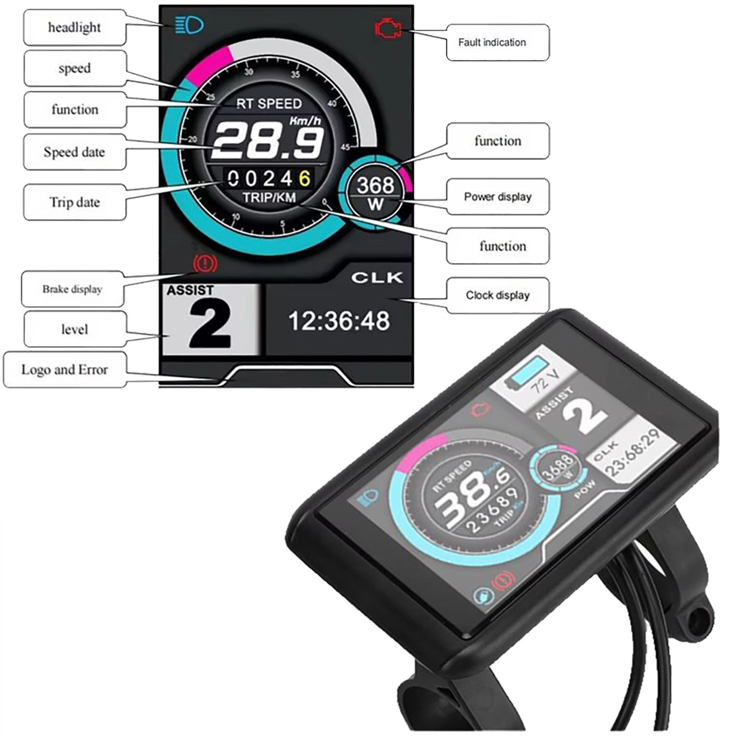 72V 3000W Rear Hub Electric Bike Conversion Kit Max 90km/h with 72V 30Ah Battery