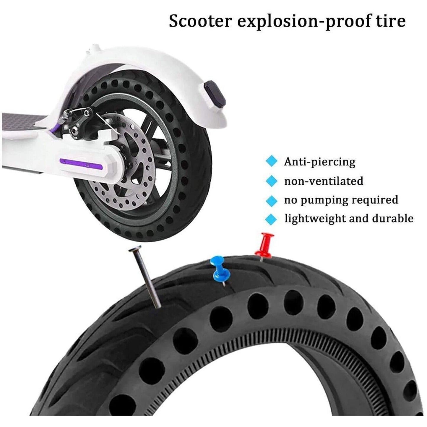 8.5 Inch Electric Scooter Honeycomb Non-Pneumatic Tire Shockproof Puncture proof