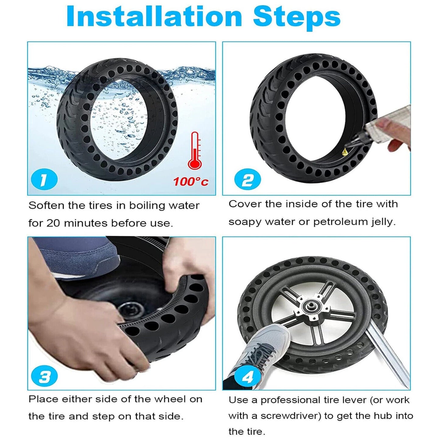 8.5 Inch Electric Scooter Honeycomb Non-Pneumatic Tire Shockproof Puncture proof