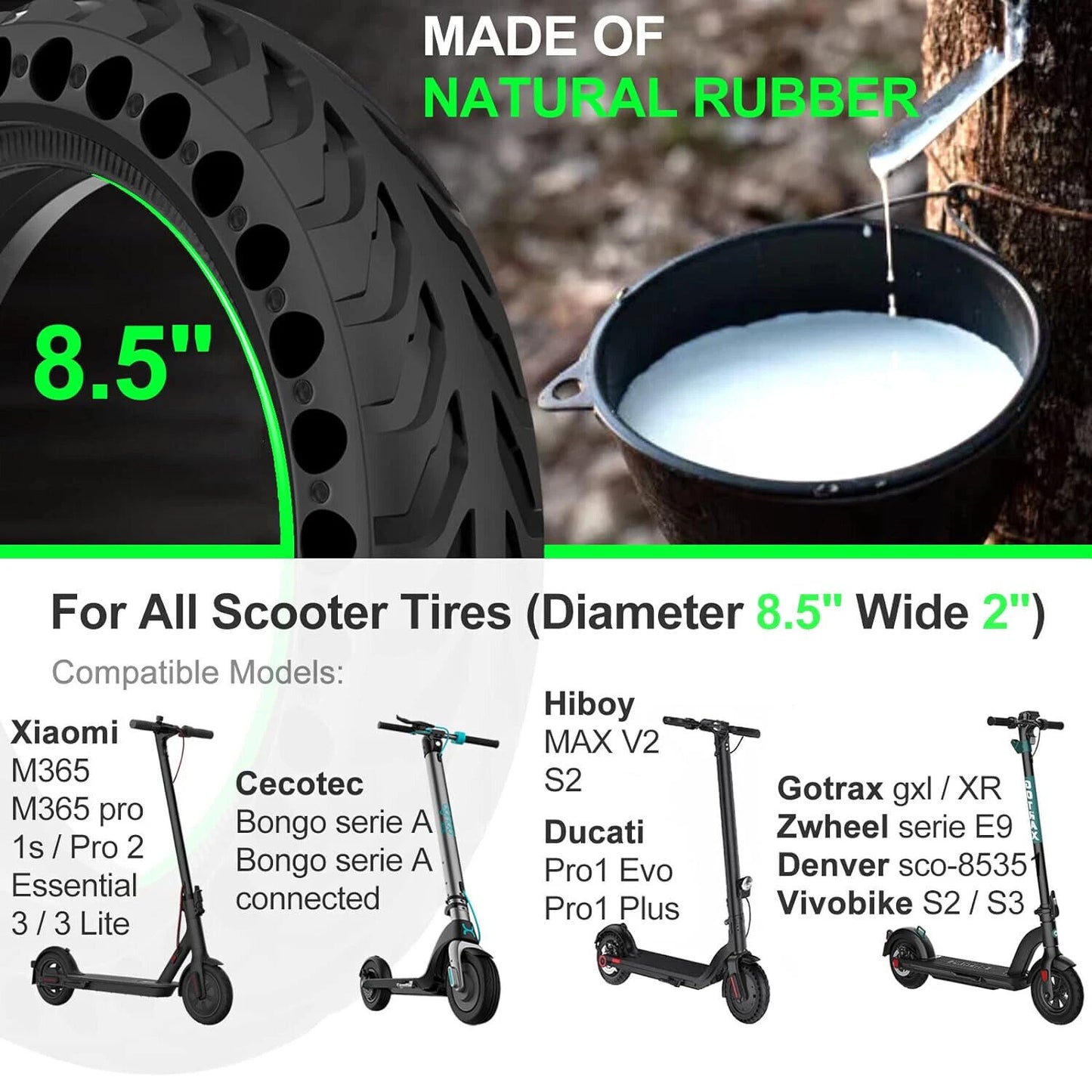 8.5 Inch Electric Scooter Honeycomb Non-Pneumatic Tire Shockproof Puncture proof