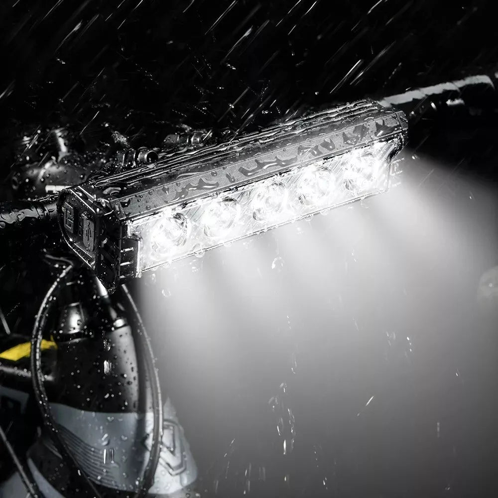 2800LM 6600mAh Super Bright LED Light Bar USB Rechargeable Bicycle Headlight 5 Mode Waterproof