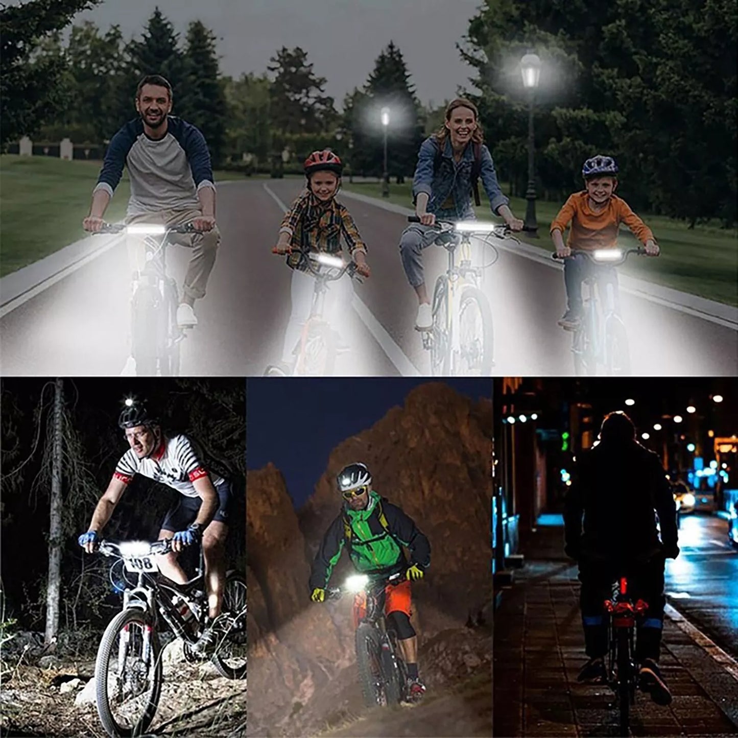 2600LM 8000mAh Rechargeable Bike Lights Bike Front Light Headlight lamp Bar USB Waterproof