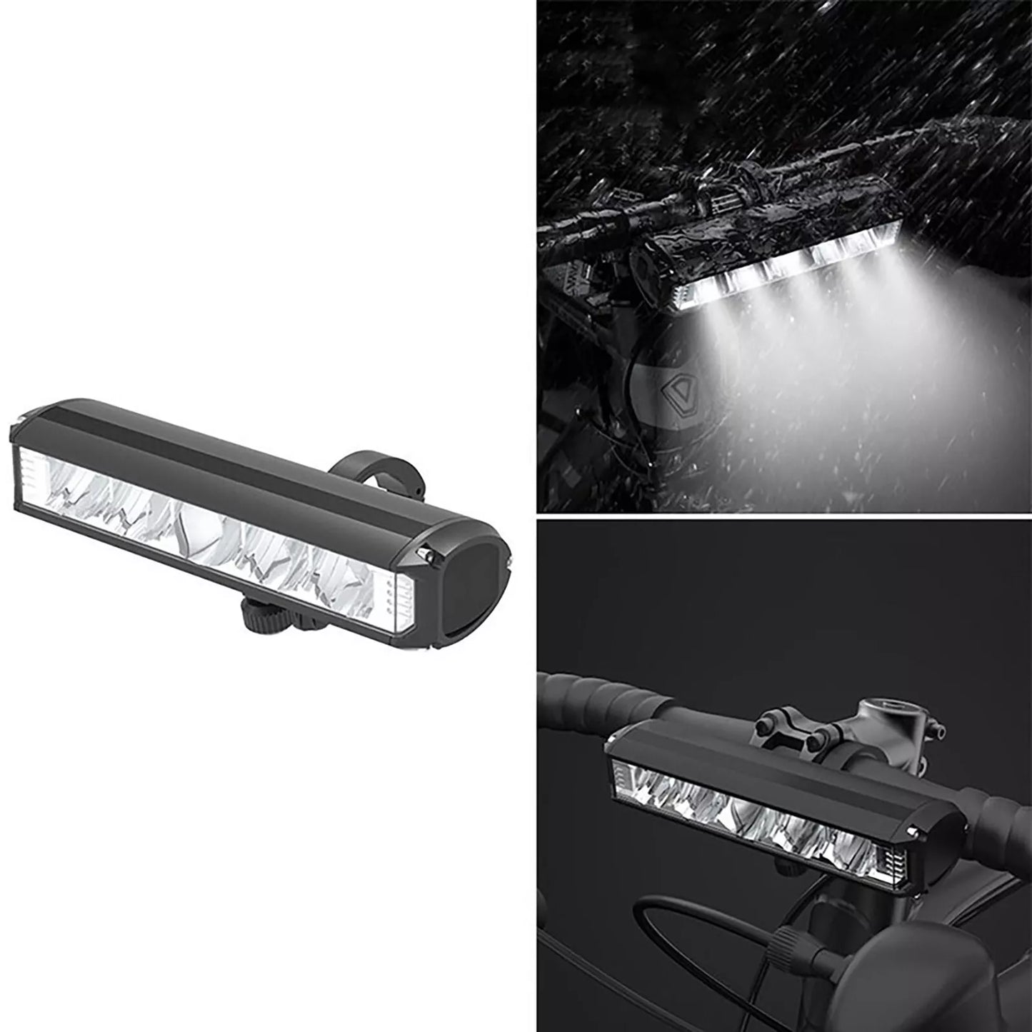 2600LM 8000mAh Rechargeable Bike Lights Bike Front Light Headlight lamp Bar USB Waterproof