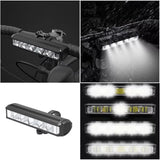 2600LM 8000mAh Rechargeable Bike Lights Bike Front Light Headlight lamp Bar USB Waterproof - TDRMOTO