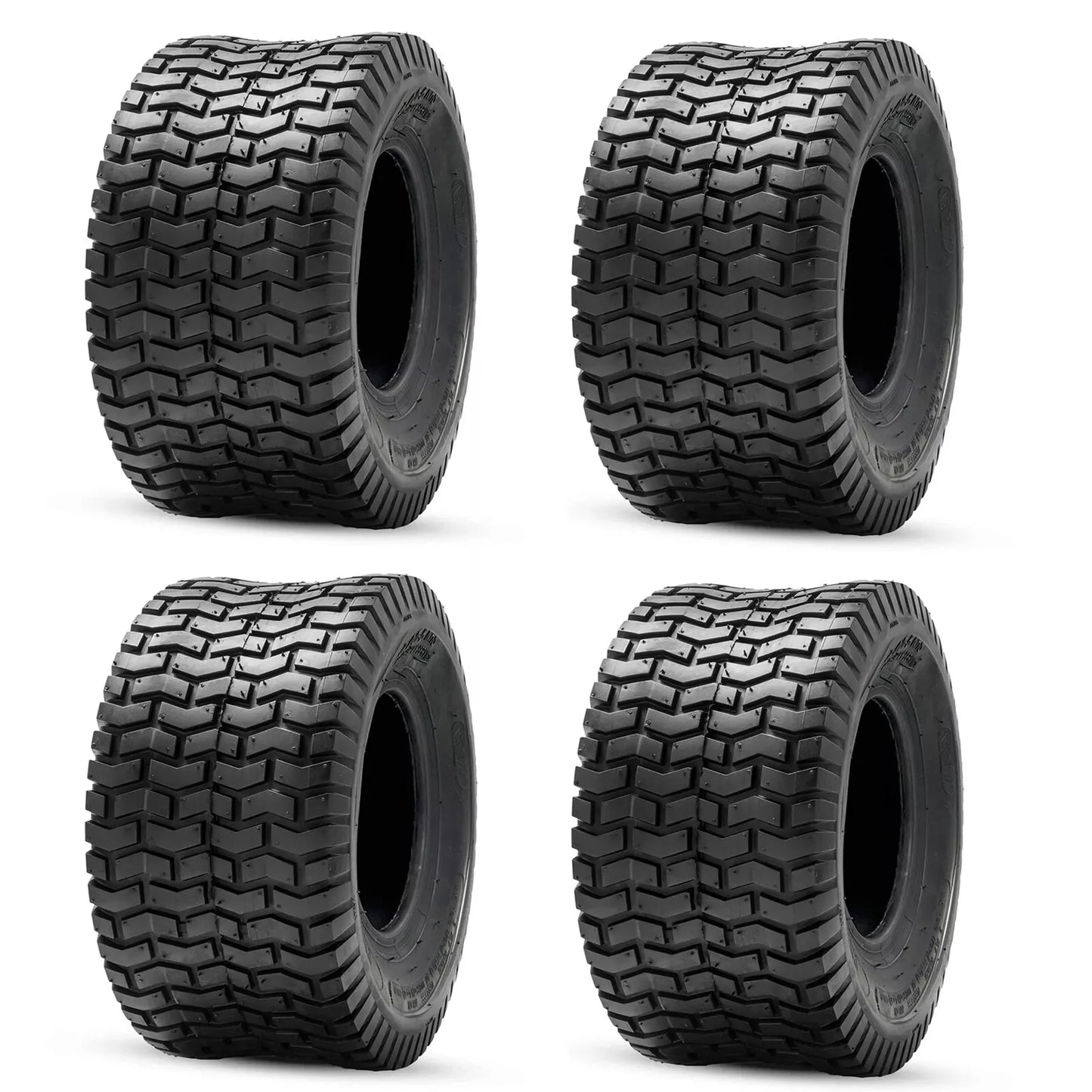 Set 4 Ride on Lawn Mower Turf Tires 15x6-6 Front & 18x8.5-8 Rear - 2PLY