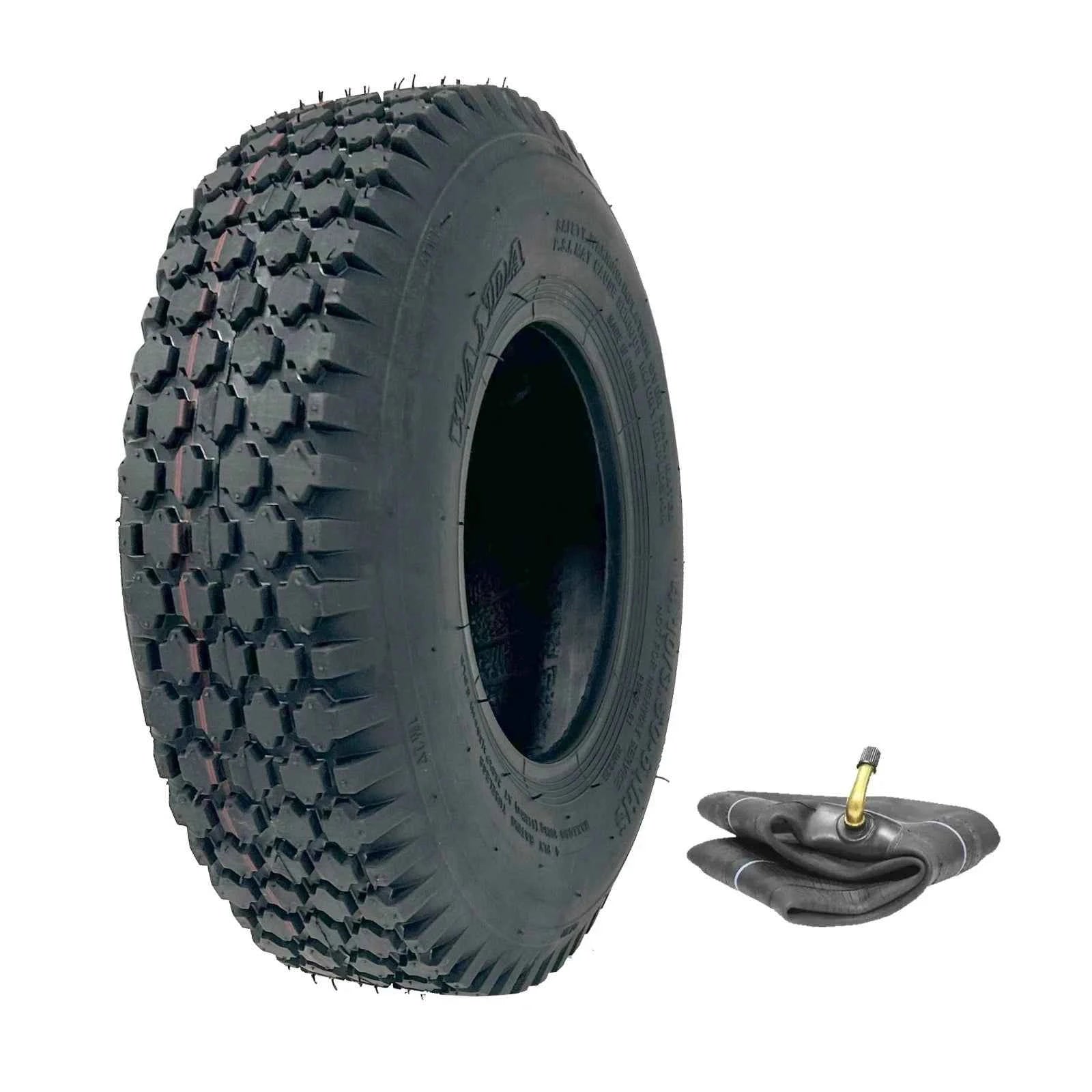 4.10/3.50-6 (4 PLY) WANDA Diamond Tyre and Tube For Ride On Mower Hand Trucks & Trolly Tyre
