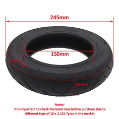 10 X 2.125 Inch Tyre & Tire Inner Tube Set For Self Balancing HoverBoard Scooter - TDRMOTO